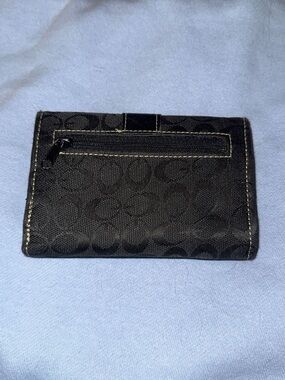 Coach Black Trifold Wallet with Coin Pocket